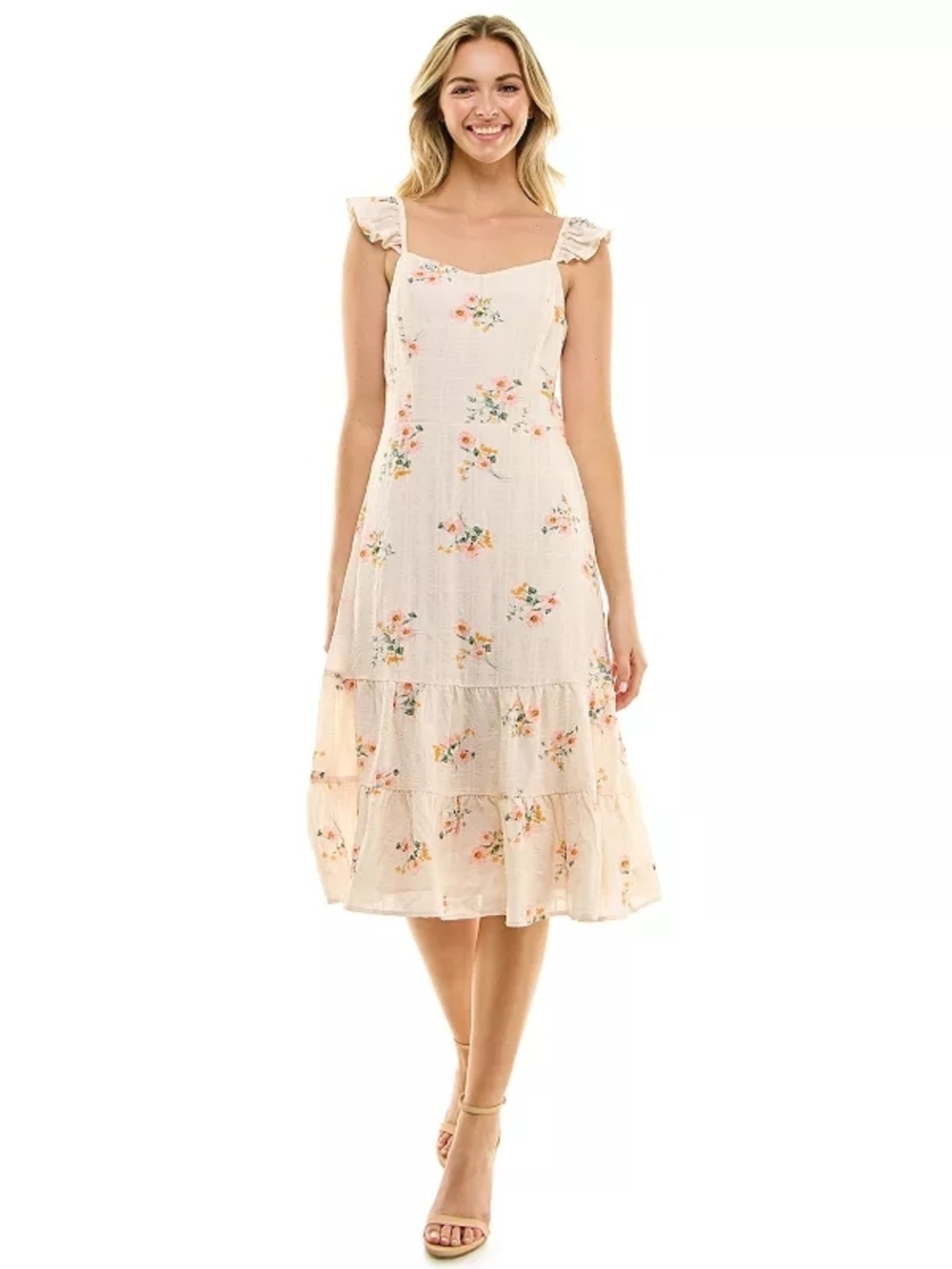 NWT Juniors' Lily Rose Tiered Midi Dress- SIZE XXL
